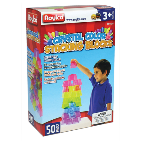 ROYLCO Crystal Color Stacking Blocks, PK50 R60310